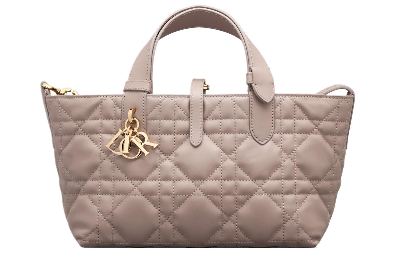 DIOR Cow Leather Native Bag, One Shoulder Handbag Small Size Women's Warm Taupe