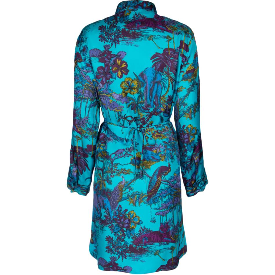 DIOR All Over Patterned Long Sleeved Dress