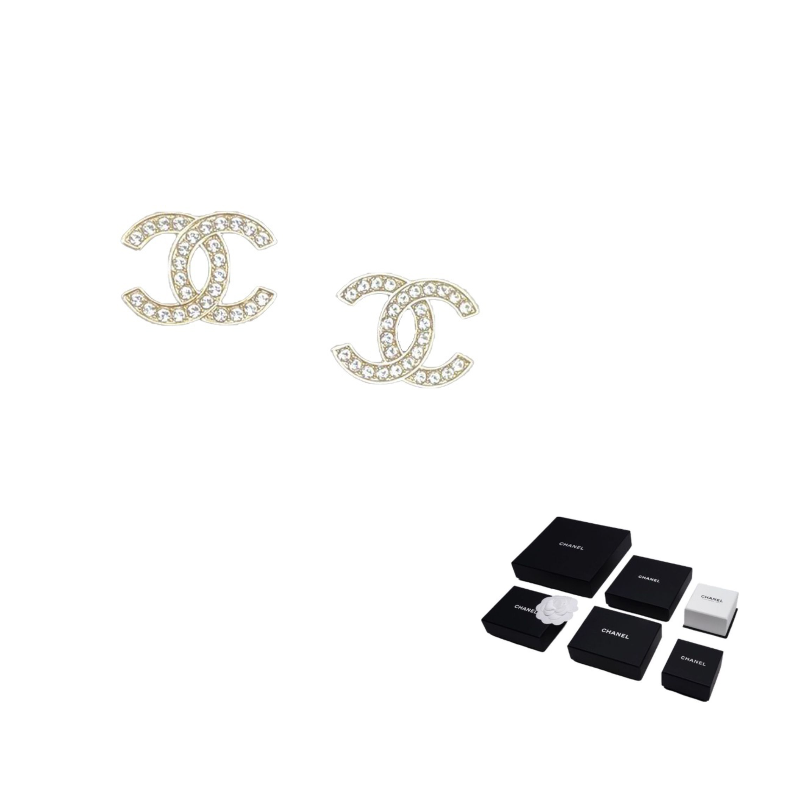 CHANEL 1980 1990 Cc Rhinestone embellished Brooch