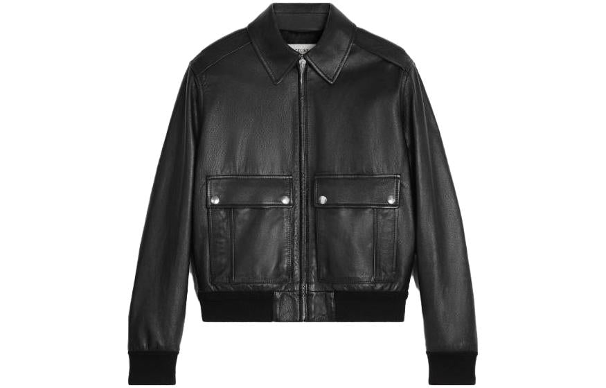 CELINE Classic Aviator Blouson Jacket In Soft Lambskin