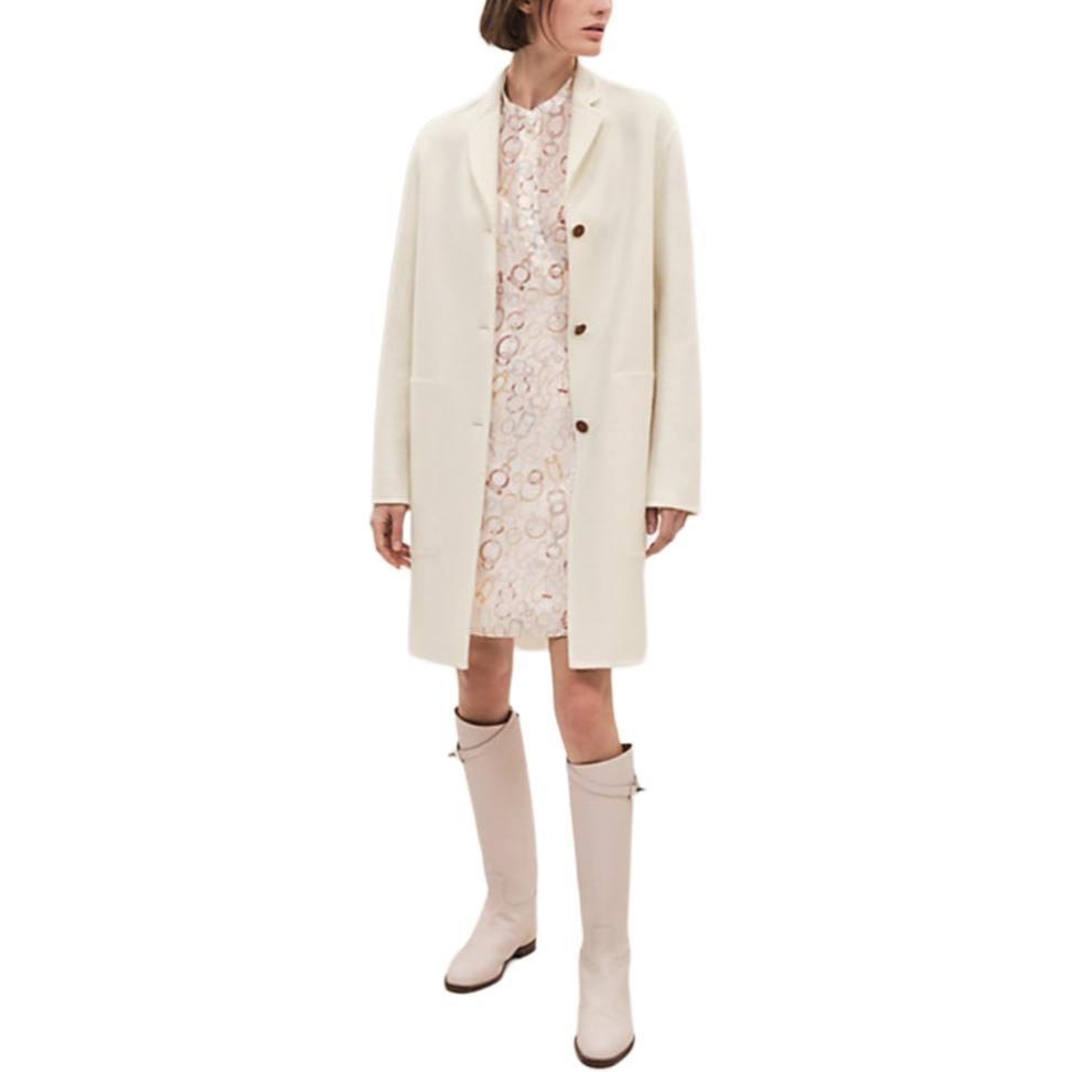 HERMES Velvet Jackets Women's White