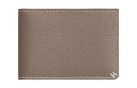 HERMES H Sellier Evercolor Leather Card Holder Women's 18 Etoupe Elephant Gray