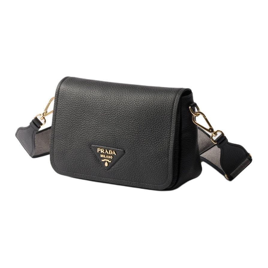 PRADA Calfskin Crossbody Bag Shoulder Bag Women's Black