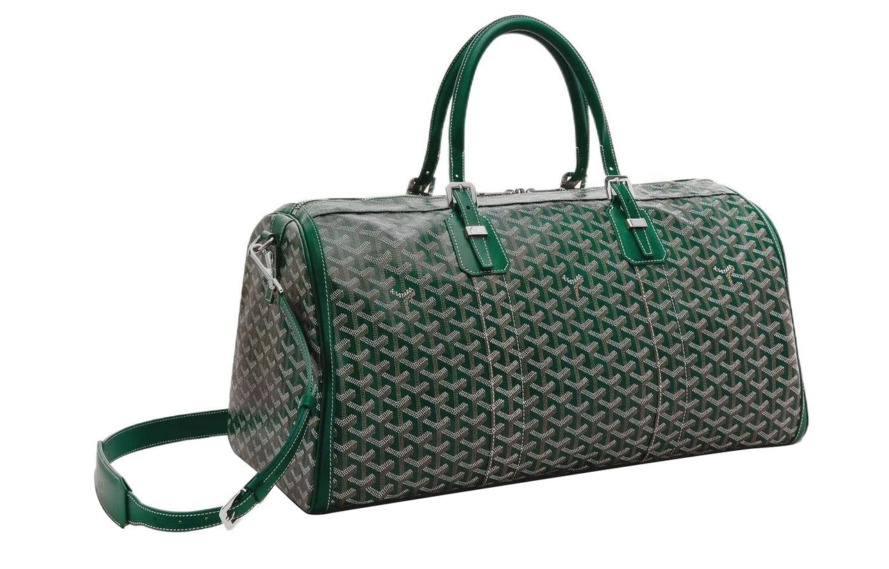 GOYARD Cow Leather Dog's Teeth Bag Straps Medium Size Unisex Green