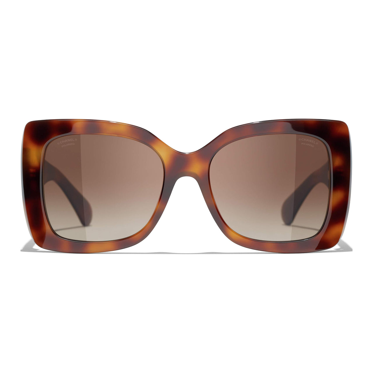 CHANEL Acetate Square Sunglasses Unisex Tortoiseshell