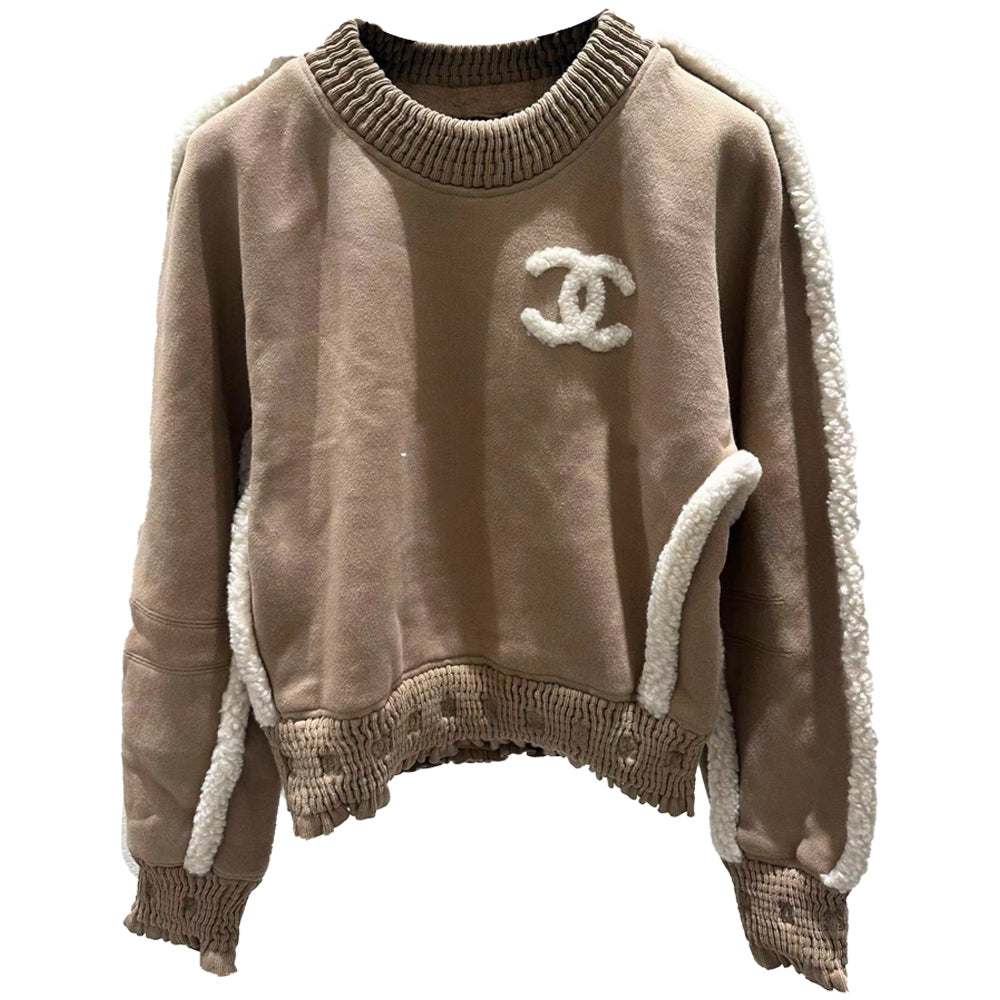 CHANEL 24 Fall And Winter Sweatshirt Women's Khaki