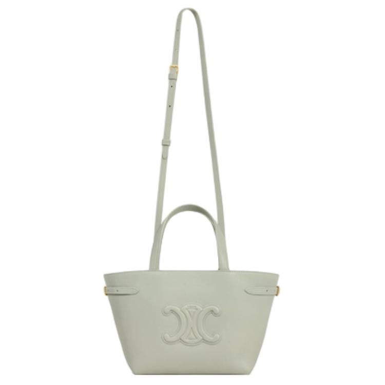 CELINE Cabas Calfskin Tote Bag Shopping Bag Shoulder Bag Handbag Mini Women's Lightweight Clay