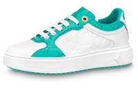 LOUIS VUITTON Time Out Sneakers 'White And Teal Monogram' Women's