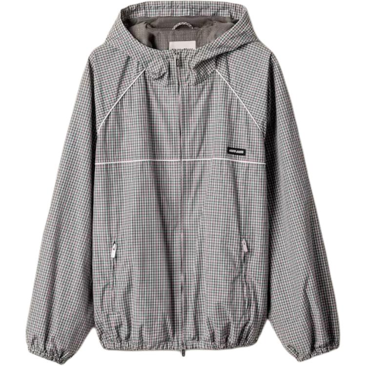 MIU MIU Checked Bomber Jacket