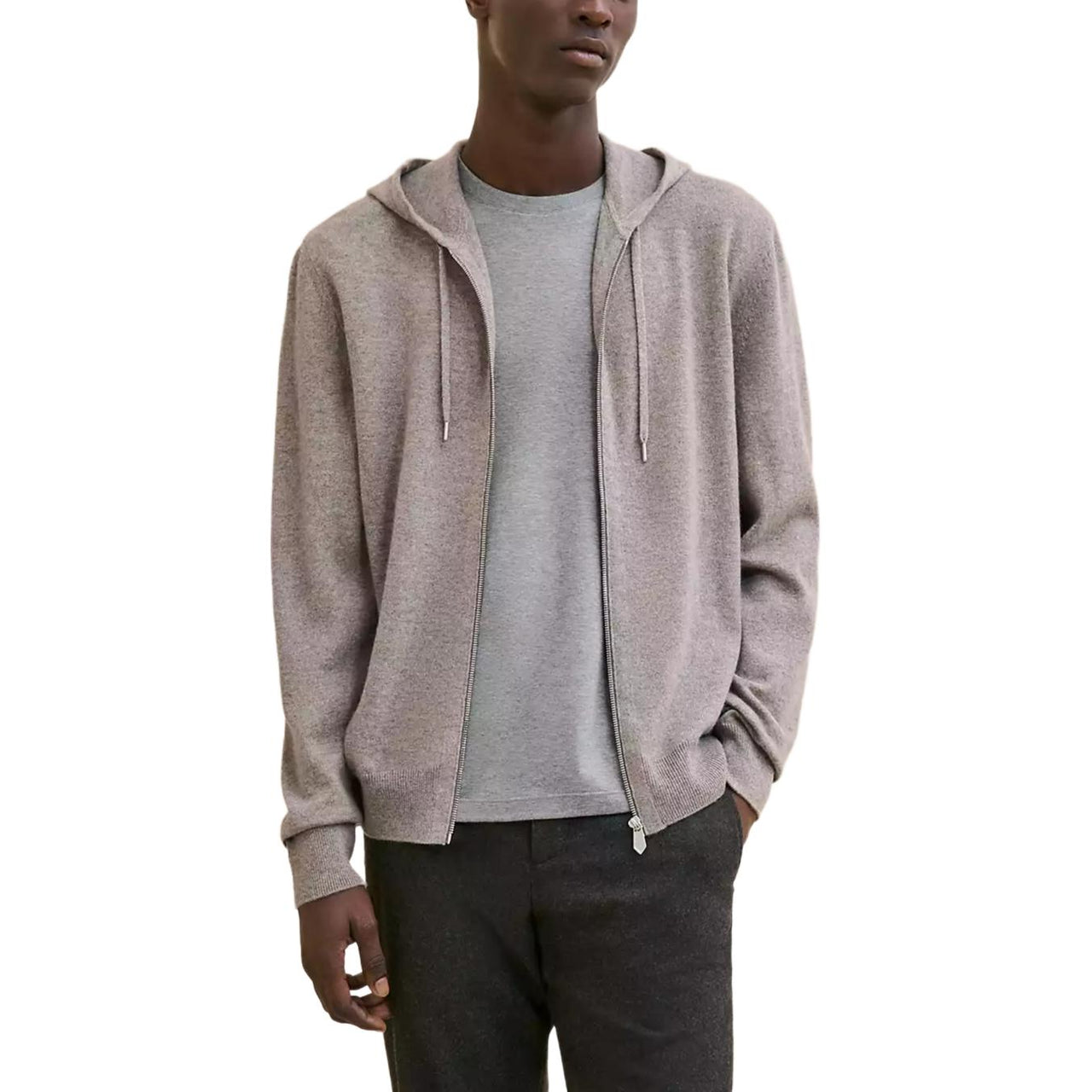 HERMES Cashmere Sweater Men's Gray