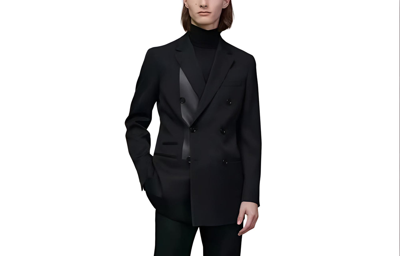HERMES Business Suit Coat Men's Black