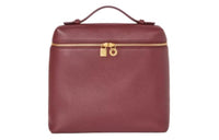 Loro Piana ExtraPocket Leather Backpack Women's Red Bean Color