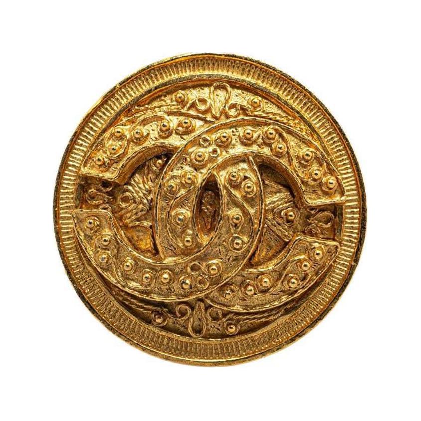 CHANEL 1994 Coco Mark Medallion Brooch