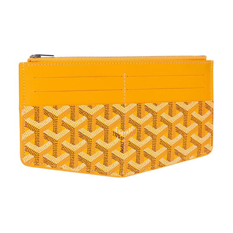 GOYARD Insert Louise Canvas With Leather Wallet Unisex Yellow