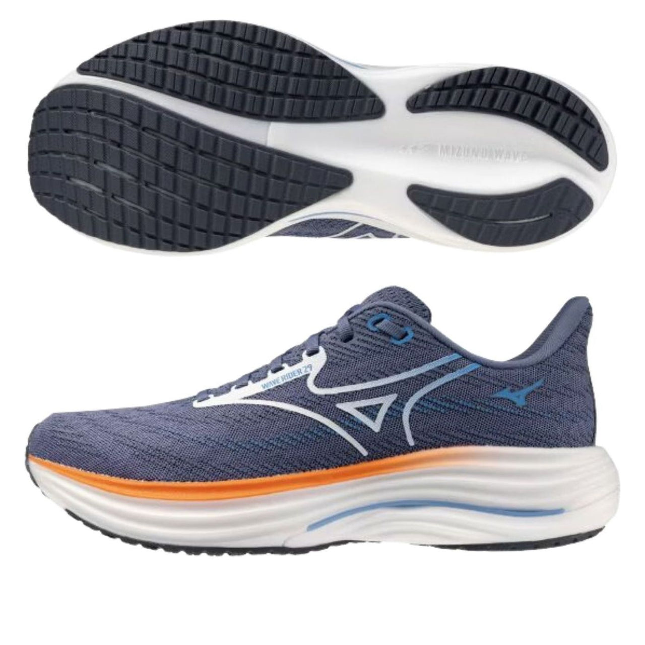 Mizuno Wave Rider 29 'Cyan Gray White Orange' J1GC250354