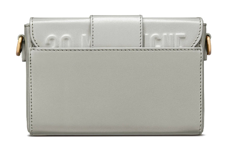 DIOR 30 Montaigne Smooth Cow Leather Handbag, Shoulder Bag Women's Gray