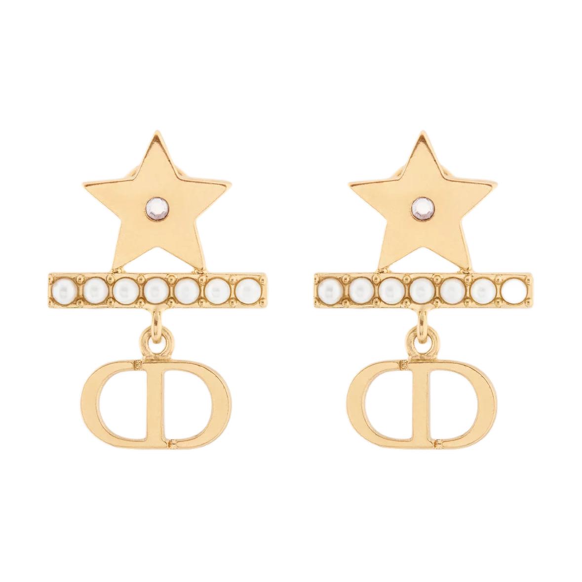 DIOR Metal Earrings Women's Gold