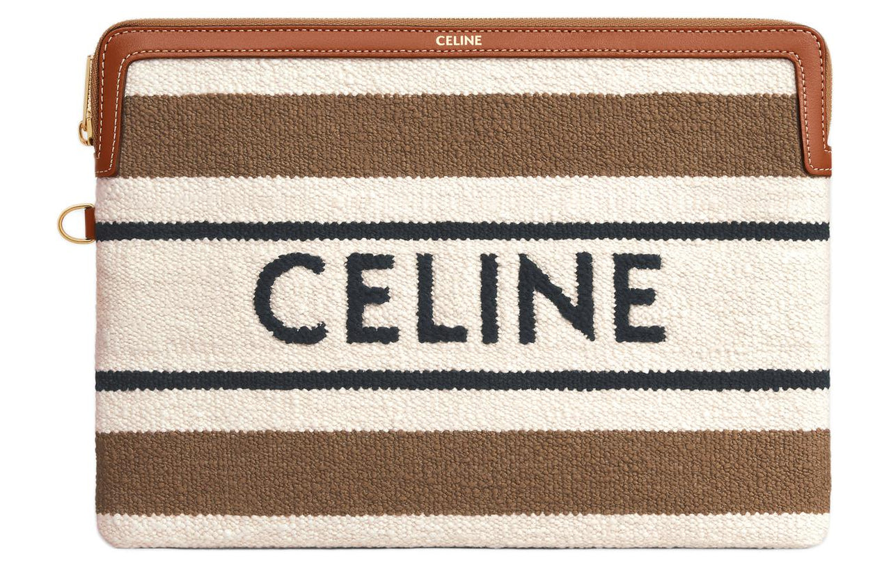 CELINE Fabric Clutch Small Size Women's Multicolor
