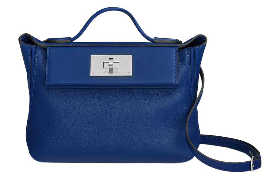 HERMES 24/24 Evercolor With Swift Calfskin Fanny Pack Shoulder Bag Crossbody Bag Handbag Mini Women's Royal Blue
