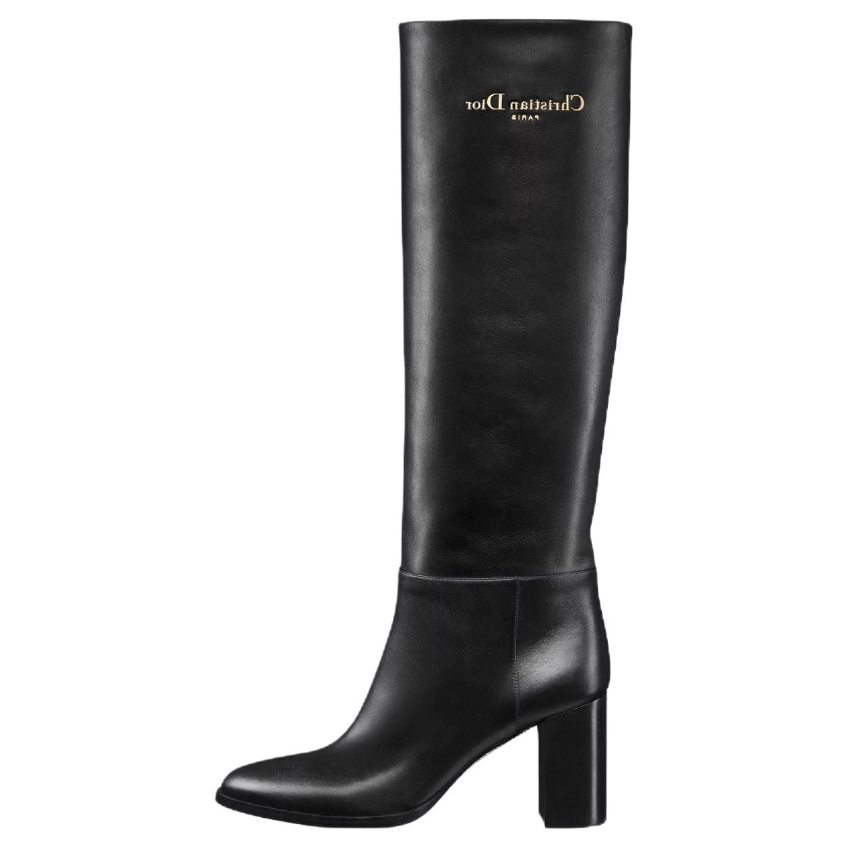 DIOR D Town Knee high Boots 8cm Women's Black