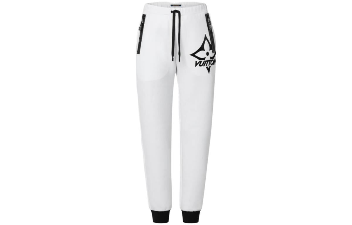 LOUIS VUITTON Knitted Sweatpants Women's White
