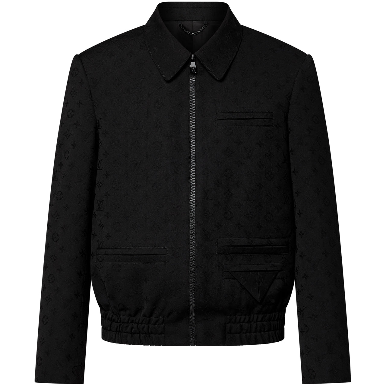 LOUIS VUITTON Monogram Jacquard Wool Jet Pocket Blouson