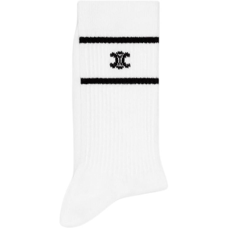 CELINE FW24 Mid-Calf Socks Men's 1 Pack White
