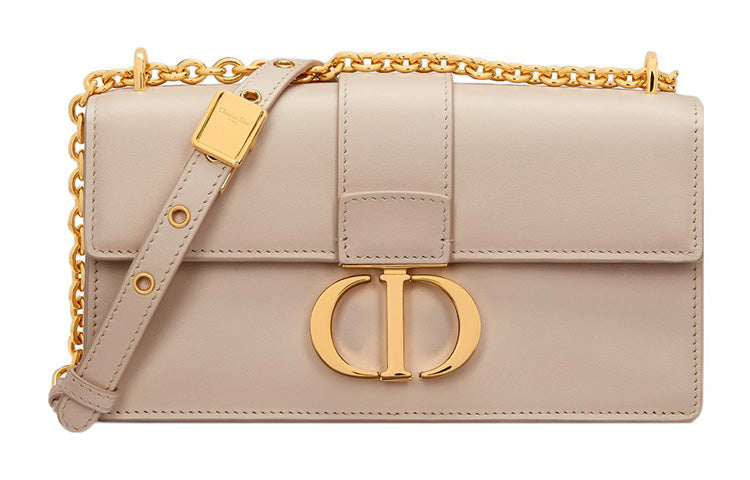 DIOR 30 Montaigne Cow Leather Shoulder Bag Crossbody Bag Women's Caramel Beige
