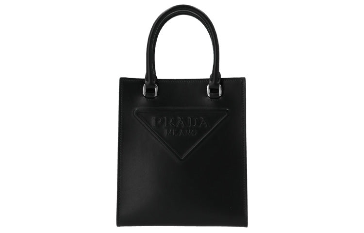 PRADA Cow Leather Handbag Women's Black