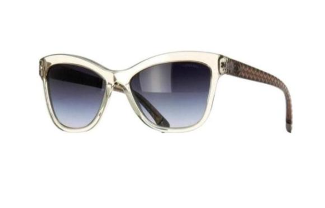CHANEL - Irregular Shape Sunglasses Women's Brown