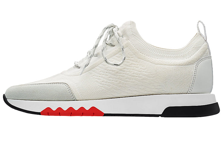 HERMES Addict Cushioning, Slip Resistant, And Abrasion Resistant Low Top Casual Shoes Women's White Gray