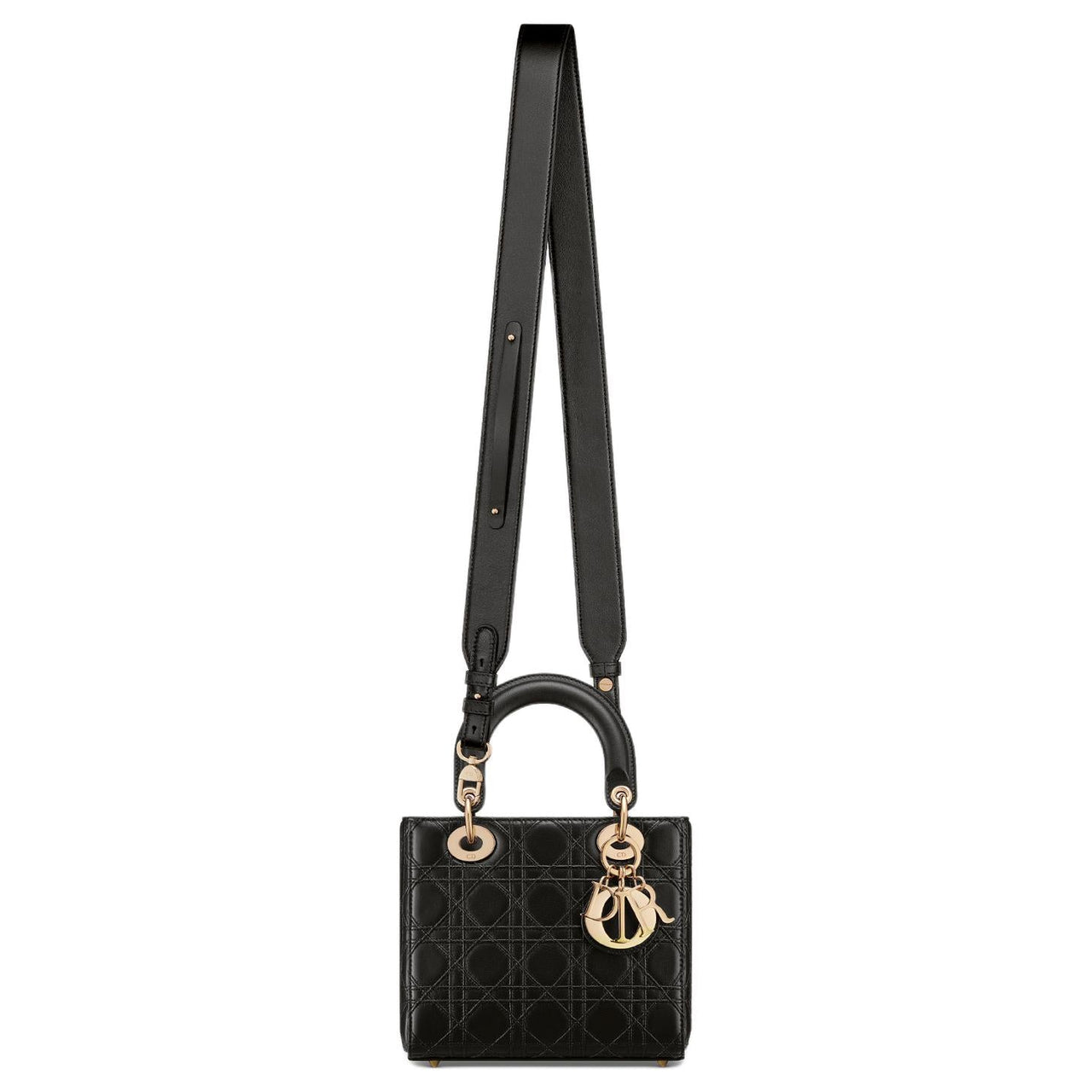 DIOR Lady DiorMy ABCDior Sheepskin Shoulder Bag Crossbody Bag Handbag Small Size Women's Black
