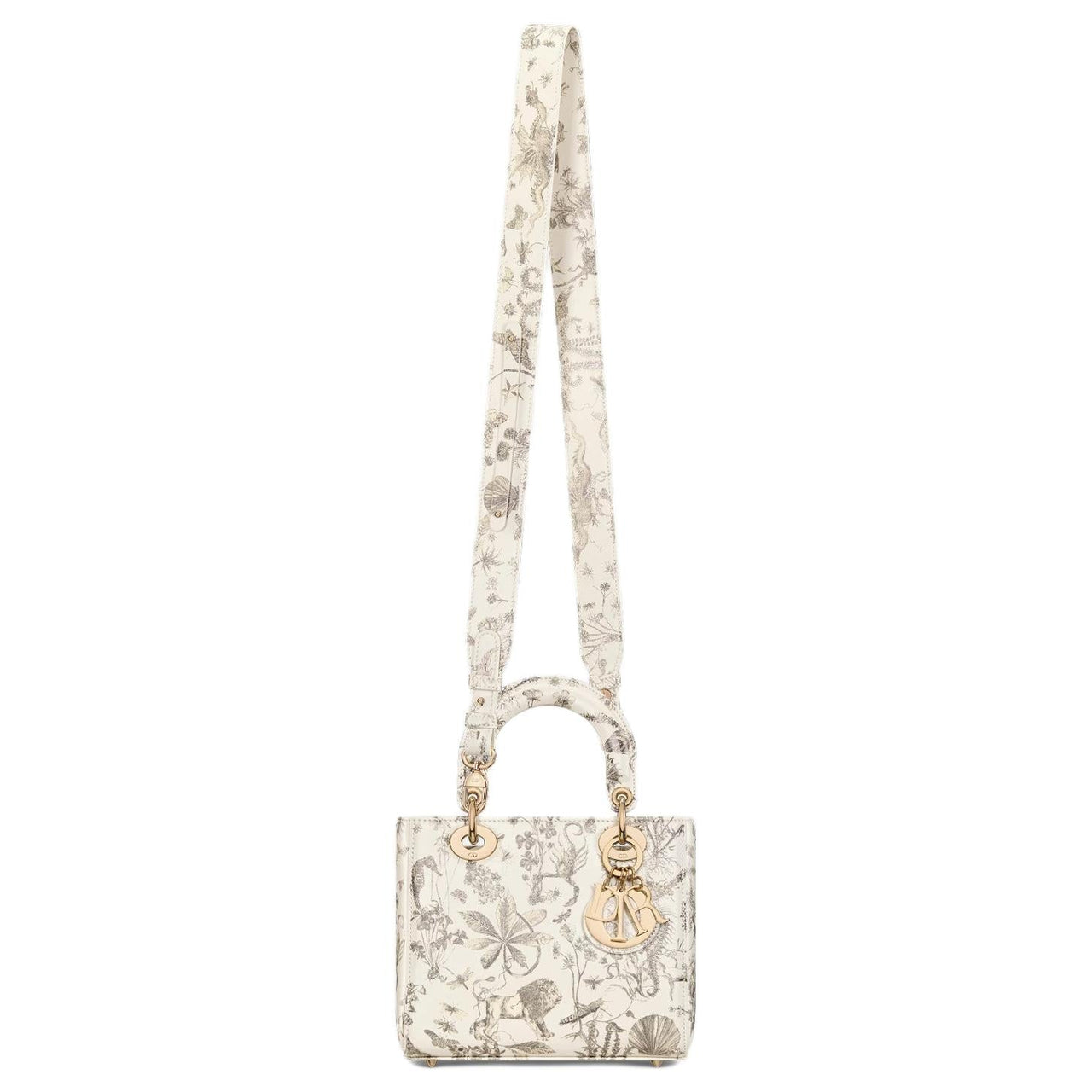 DIOR Lady Dior Calfskin Tote Bag, Shopping Bag, Shoulder Bag, Handbag Trumpets Women's Ecru