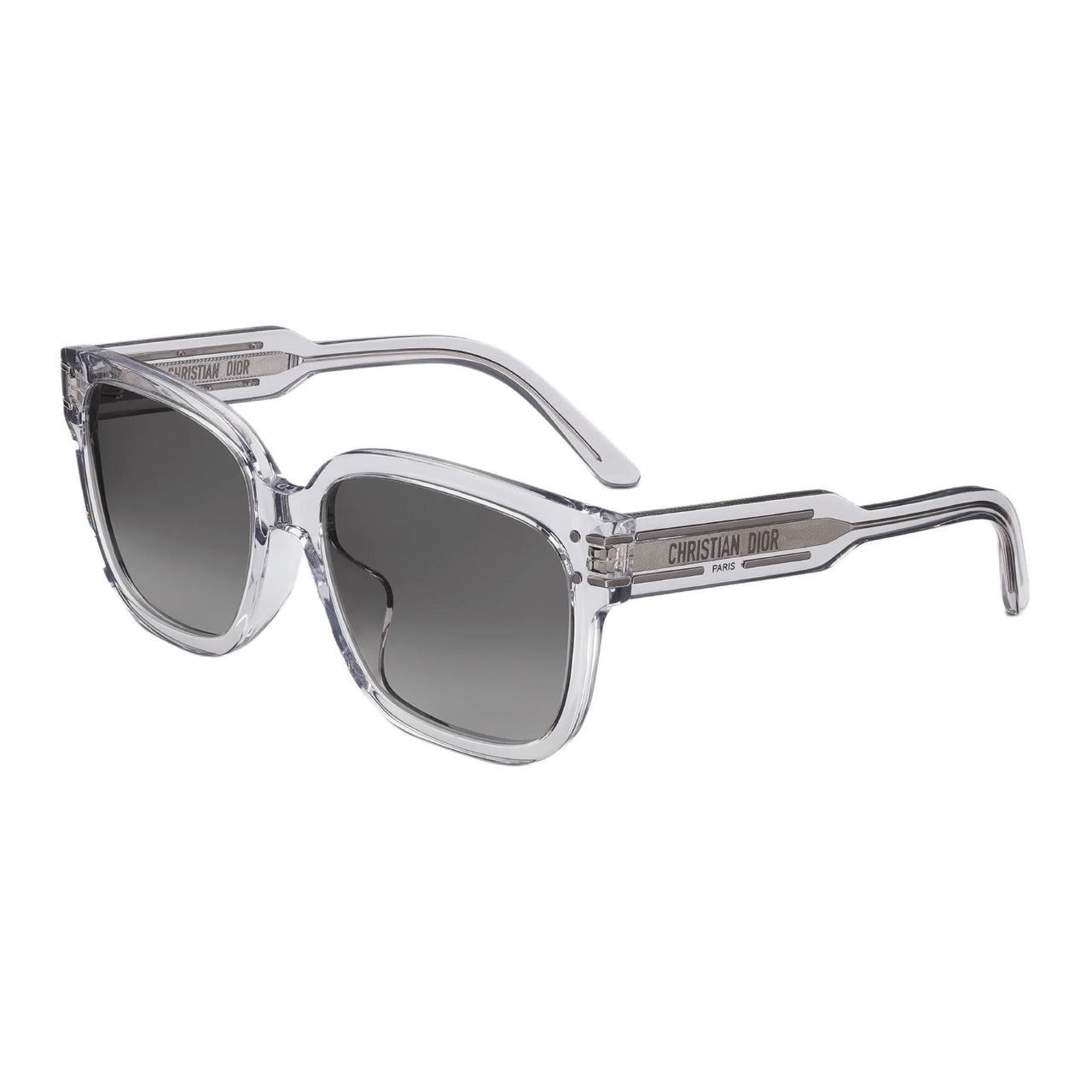 DIOR Acetate Metal Square Sunglasses Women's Light Gray
