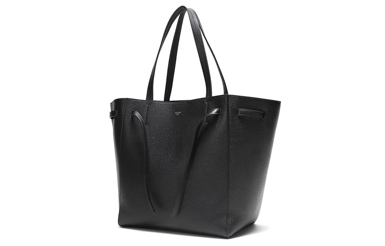 CELINE Calfskin Tote Bag, Shopping Bag, Handbag Women's Black
