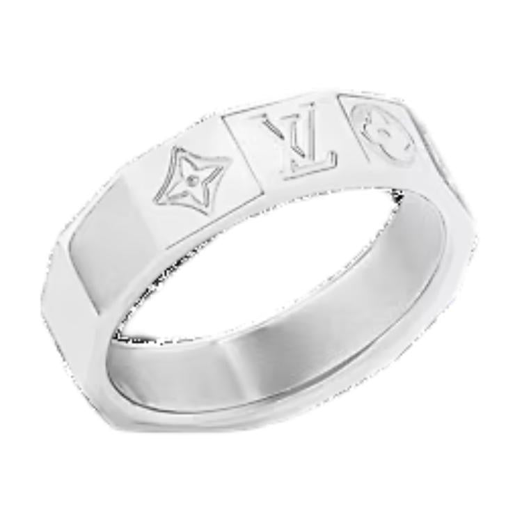 LOUIS VUITTON Brass Rings Men's Silver