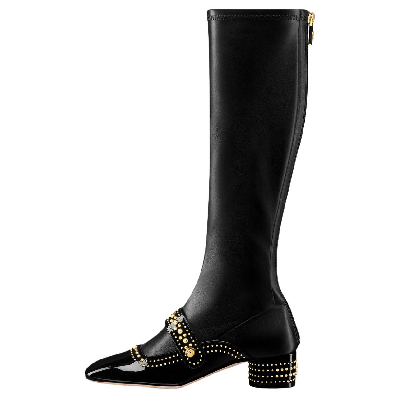 DIOR Belle-D Knee-high Boots 4cm Women's Black