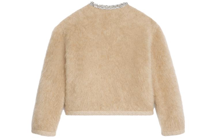 CELINE Embroidered Cardigan In Brushed Mohair