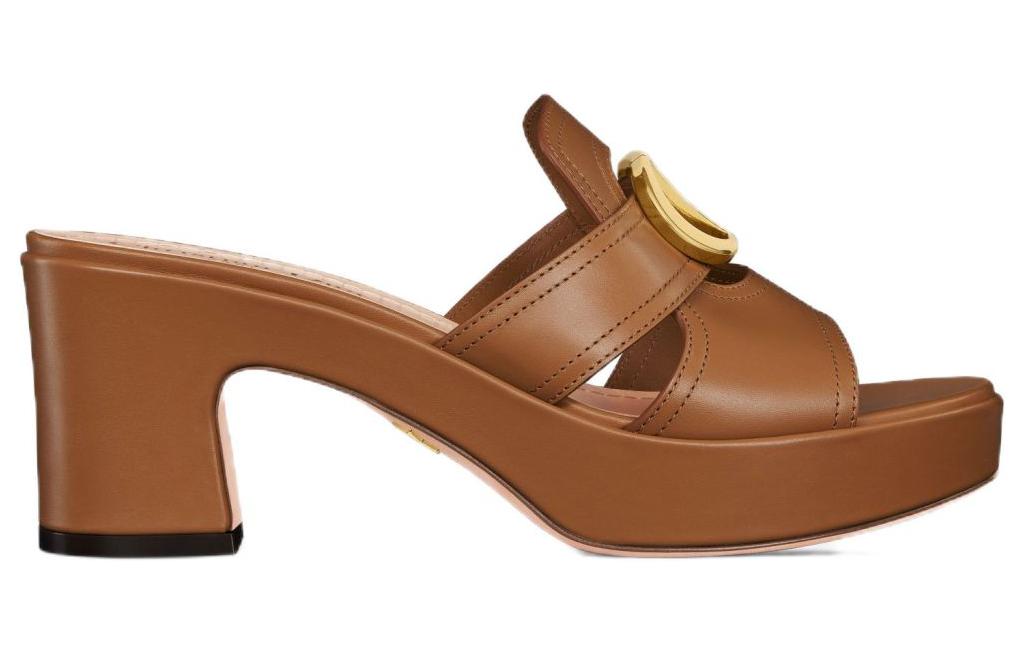 DIOR 30 Montaigne Abrasion-Resistant Slide Slippers Women's Camel