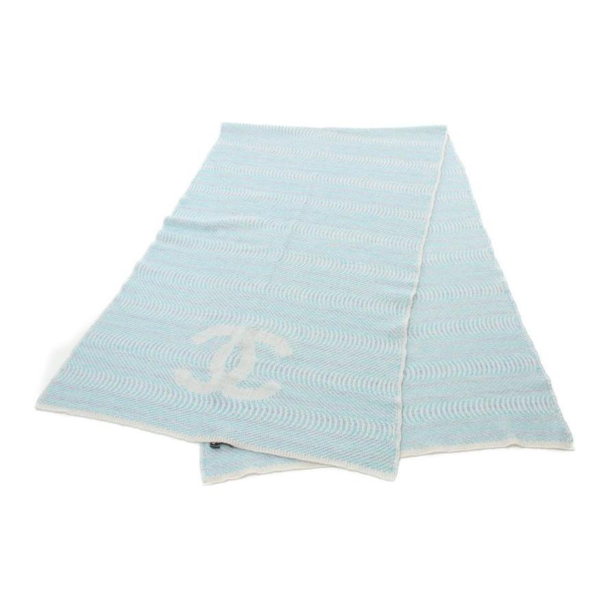 CHANEL 1986 1988 Cc Cashmere Scarf