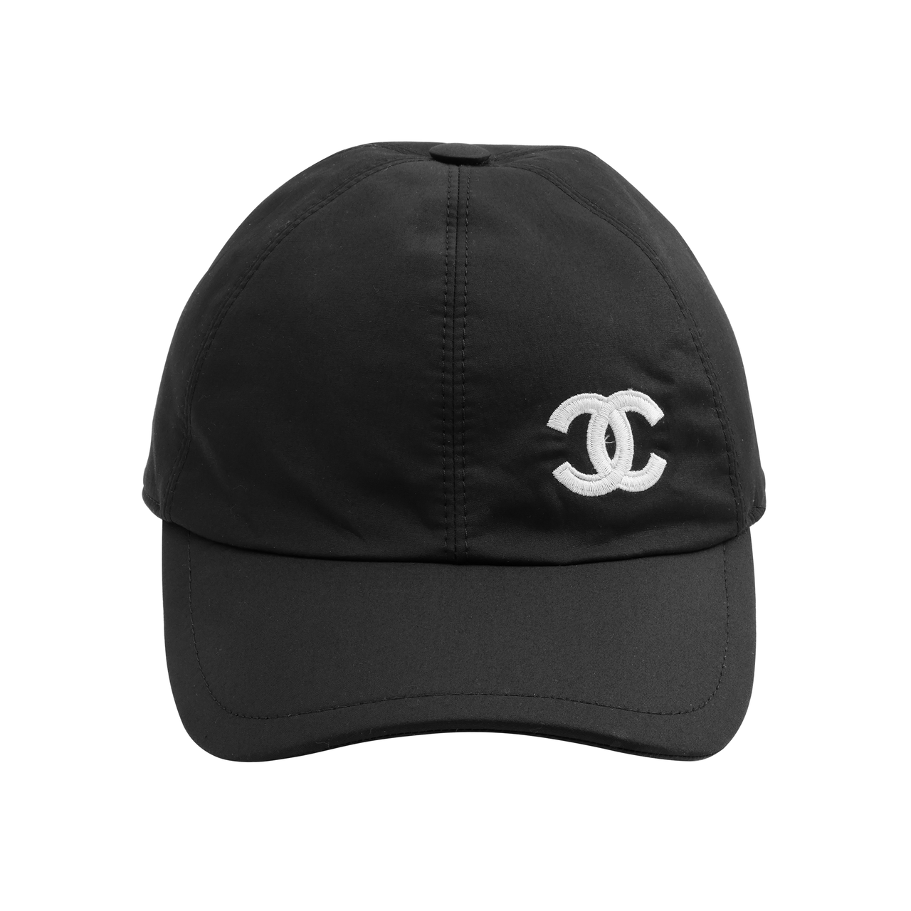 CHANEL Cotton Baseball Caps Unisex Black