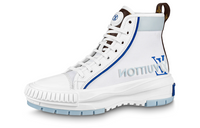 LOUIS VUITTON Squad Skateboard Shoes Women's White Blue