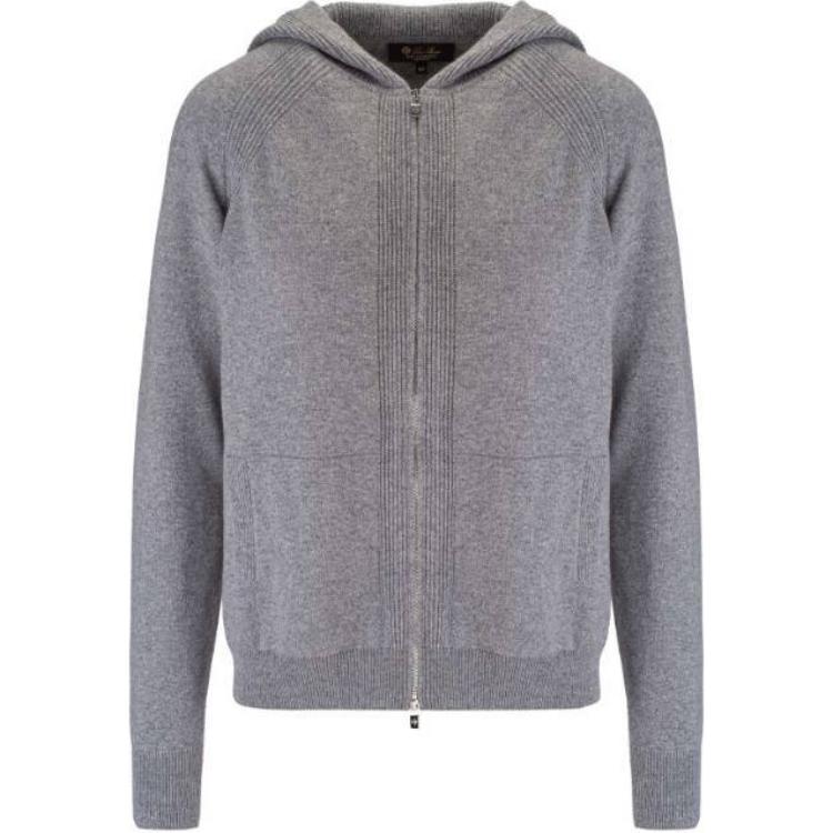 Loro Piana Zipped Knitted Hoodie