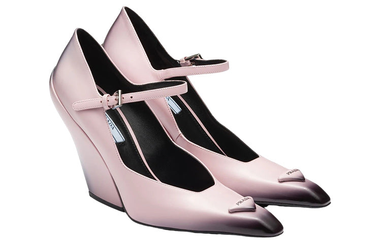 (WMNS) PRADA Brushed Leather Pumps 'Pink Black Ombre' 1I982M_055_F0E18_F_A095