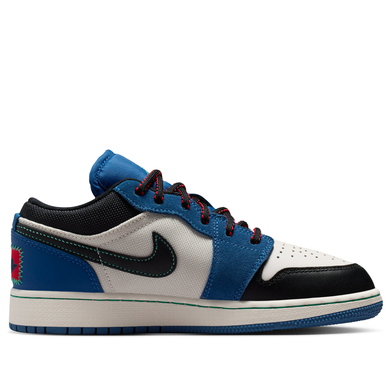 (GS) Air Jordan 1 Low SE 'True Blue Red Kinetic Green' IO2062-400