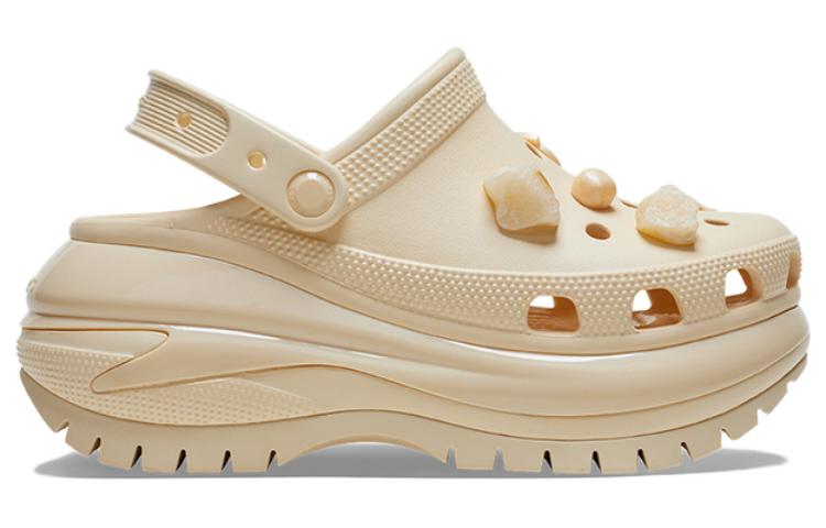(WMNS) Crocs Mega Crush Shell and Pealrs Clogs 'Beige' 209287