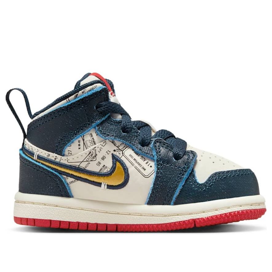 (TD) Air Jordan 1 Mid SE 'Armory Navy Pale Ivory Sport Red' FN1351-400