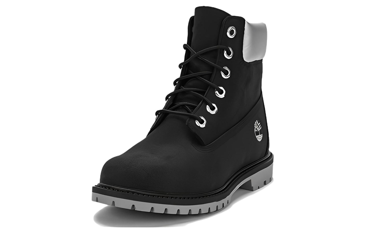 (WMNS) Timberland 6 Inch Heritage Cupsole Waterproof Boots 'Black Nubuck with Silver Collar' A5MAVW