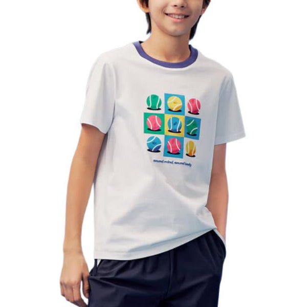 (GS) ASICS Lifestyle Graphic T-shirt 'White Multi' 332241173036-10