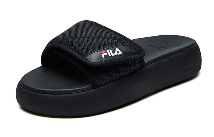 (WMNS) FILA FUSION Lifestyle Slippers 'Black' T12W125501FBK